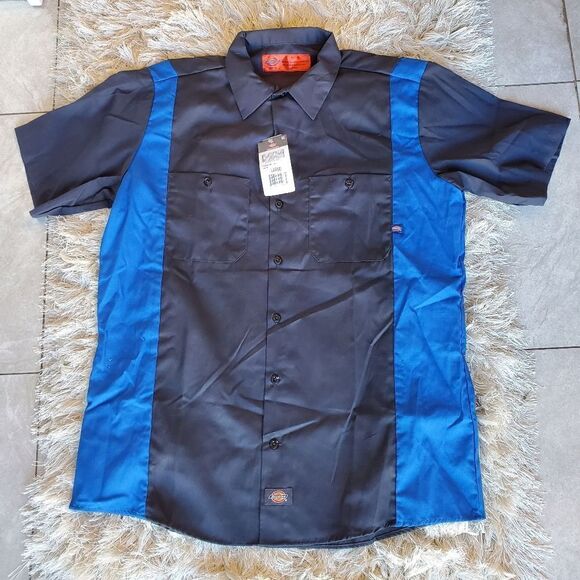 DICKIES Button Down Shirt Short Sleeve Size Large Work Shirt Lot of 3 - Picture 4 of 7